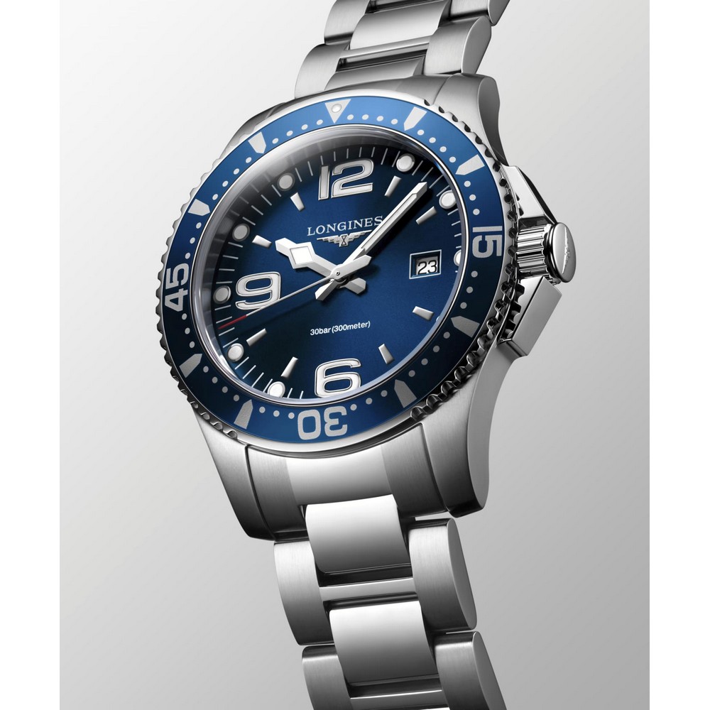 Đồng Hồ Longines Hydroconquest Nam 39mm Xám Xanh